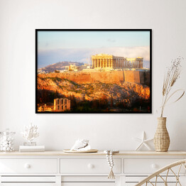 Plakat w ramie Partenon w blasku słońca, Grecja