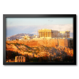 Obraz w ramie Partenon w blasku słońca, Grecja
