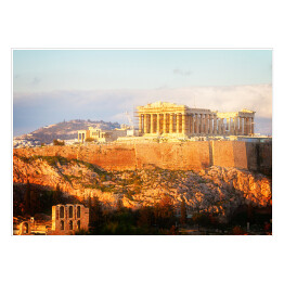 Plakat Partenon w blasku słońca, Grecja