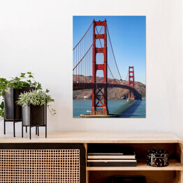 Plakat Bezchmurne niebo nad Mostem Golden Gate 