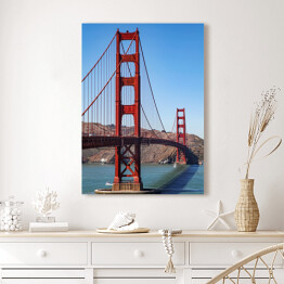 Obraz na płótnie Bezchmurne niebo nad Mostem Golden Gate 