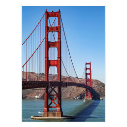 Plakat Bezchmurne niebo nad Mostem Golden Gate 
