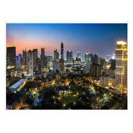 Plakat Widok na panoramę miasta Bangkok
