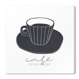 Obraz na płótnie Czarno biała filiżanka z kawą