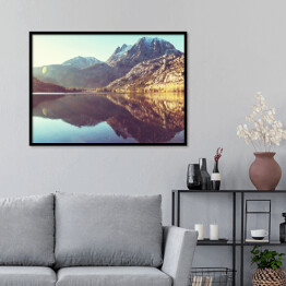 Plakat w ramie Góry położone nad jeziorem, Sierra Nevada