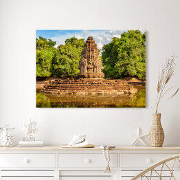 Neak Pean, sztuczna wyspa z buddyjską świątynią w Preah Khan Baray, Angkor w Kambodży
