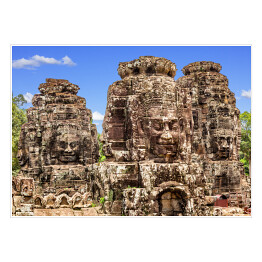 Sławna świątynia Bayon w Angkor Thom, Kambodża