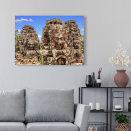 Obraz na płótnie Sławna świątynia Bayon w Angkor Thom, Kambodża