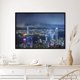Plakat w ramie Panorama miasta Hong Kong 