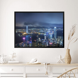 Obraz w ramie Panorama miasta Hong Kong 