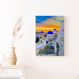 Obraz na płótnie Malowniczy widok na Stare Miasto Oia na wyspie Santorini, Grecja