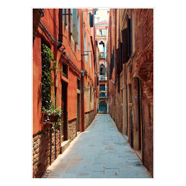 Plakat Stara ulica w Wenecji we Włoszech