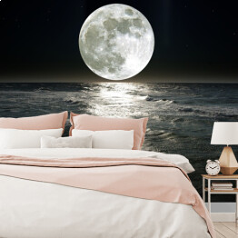 Fototapeta winylowa zmywalna Księżyc nad jeziorem