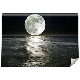 Fototapeta samoprzylepna Księżyc nad jeziorem