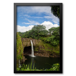 Obraz w ramie Tęcza przy Hilo na Dużej wyspie, Hawaje, USA