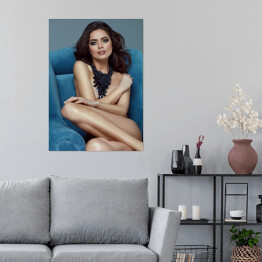 Plakat samoprzylepny Portret pięknej modelki
