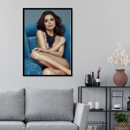 Plakat w ramie Portret pięknej modelki