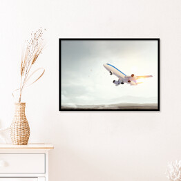 Plakat w ramie Samolot startujący o świcie