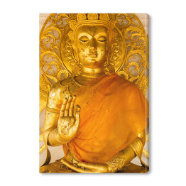 Obraz na płótnie Złoty Budda na złotym tle