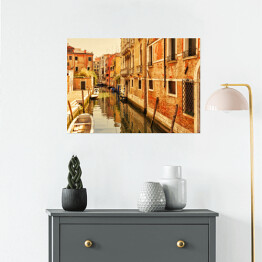 Plakat samoprzylepny Romantyczne kanały Wenecji