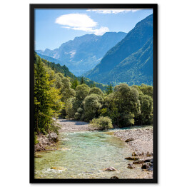 Plakat w ramie Krajobraz lasu w Słowenii