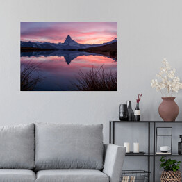 Plakat Zachód słońca nad Matterhorn, Zermatt, Szwajcaria