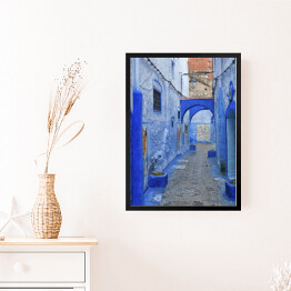 Obraz w ramie Piękne niebieskie miasto Chefchaouen w Maroku