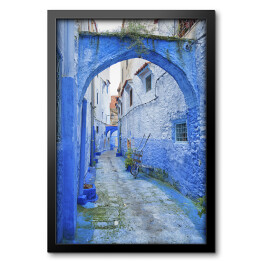 Obraz w ramie Miasto Szawszawen zwane niebieską perłą Maroka