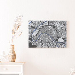 Obraz na płótnie Mapa miasta Paryż, Francja