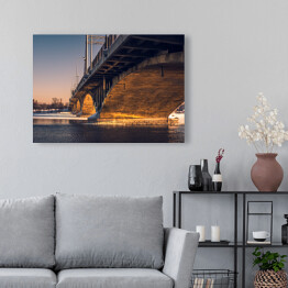 Obraz na płótnie Most o zachodzie słońca