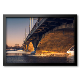 Obraz w ramie Most o zachodzie słońca