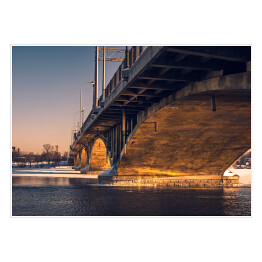 Plakat samoprzylepny Most o zachodzie słońca