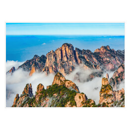 Plakat Chmury nad kolorowymi szczytami Huangshan