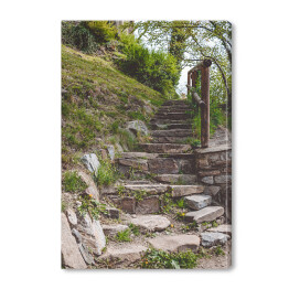 Obraz na płótnie Stare kamienne schody, Czechy