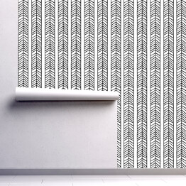 Tapeta w rolce Liniowy skandynawski spójny wzór dla papieru pakowego druku tkanin.