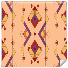 Tapeta samoprzylepna w rolce Aztecki wzór w ciepłych barwach