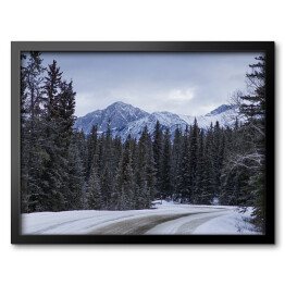 Obraz w ramie Zima w górach, Park Narodowy Jasper, Jasper Alberta