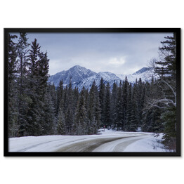 Plakat w ramie Zima w górach, Park Narodowy Jasper, Jasper Alberta