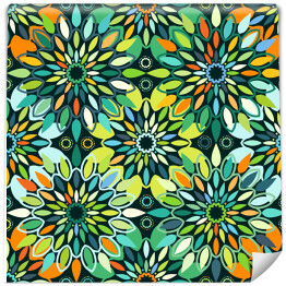 Tapeta samoprzylepna w rolce Mozaika z pięknych wielobarwnych kwiatów