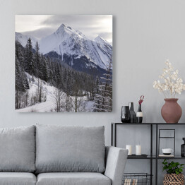 Obraz na płótnie Śnieg zakrywający szczyty gór, Kanada