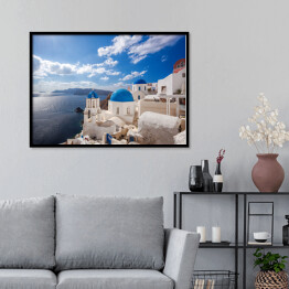 Plakat w ramie Piękna Oia - wioska na Santorini