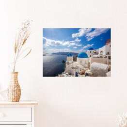 Plakat Piękna Oia - wioska na Santorini