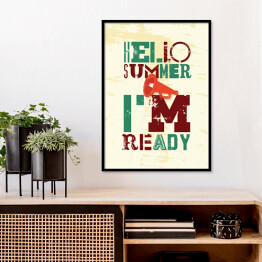 "Hello summer, I'm ready" - typografia