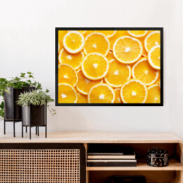 Obraz w ramie Plastry pomarańczy