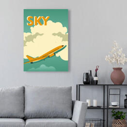 Obraz na płótnie "Sky" - ilustracja w minimalistycznym stylu