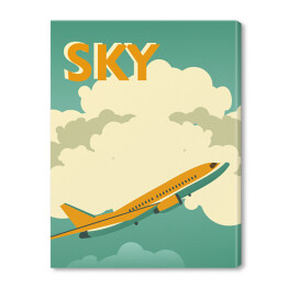 Obraz na płótnie "Sky" - ilustracja w minimalistycznym stylu