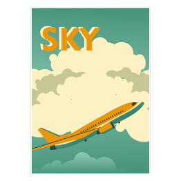 Plakat "Sky" - ilustracja w minimalistycznym stylu