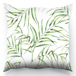Poduszka Akwarela wzór z liści drzewa palmowego