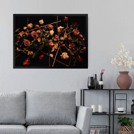 Obraz w ramie Wysuszone herbaciane róże