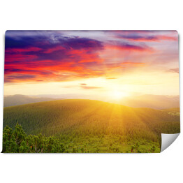Fototapeta winylowa zmywalna Krajobraz górski w słońcu